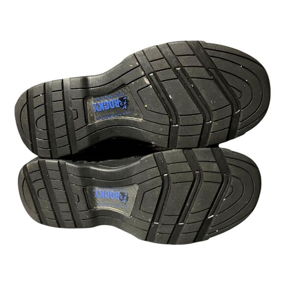 Rocky Men’s 9 Black Work Duty Ankle Boot Soft Toe Slip Oil Resistant Tactical - Picture 7 of 11